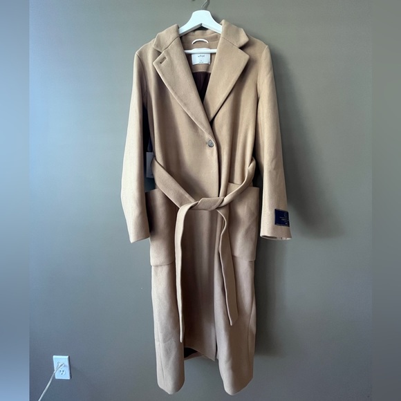 BNWT Wilfred Aritzia Wool Camel Coat - Picture 1 of 8